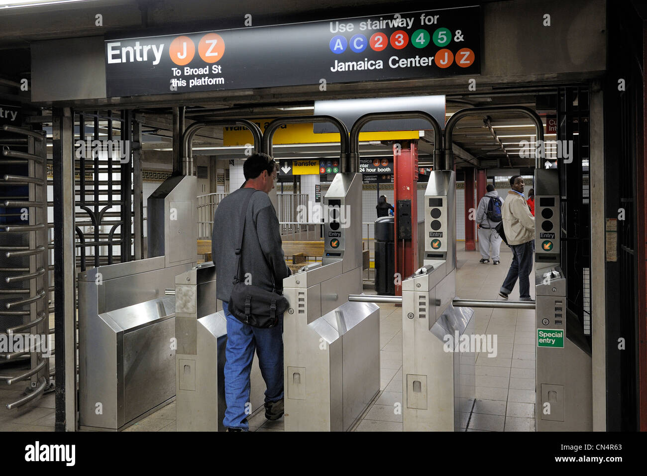 Vereinigte Staaten, New York, Manhattan, u-Bahnstation Stockfoto