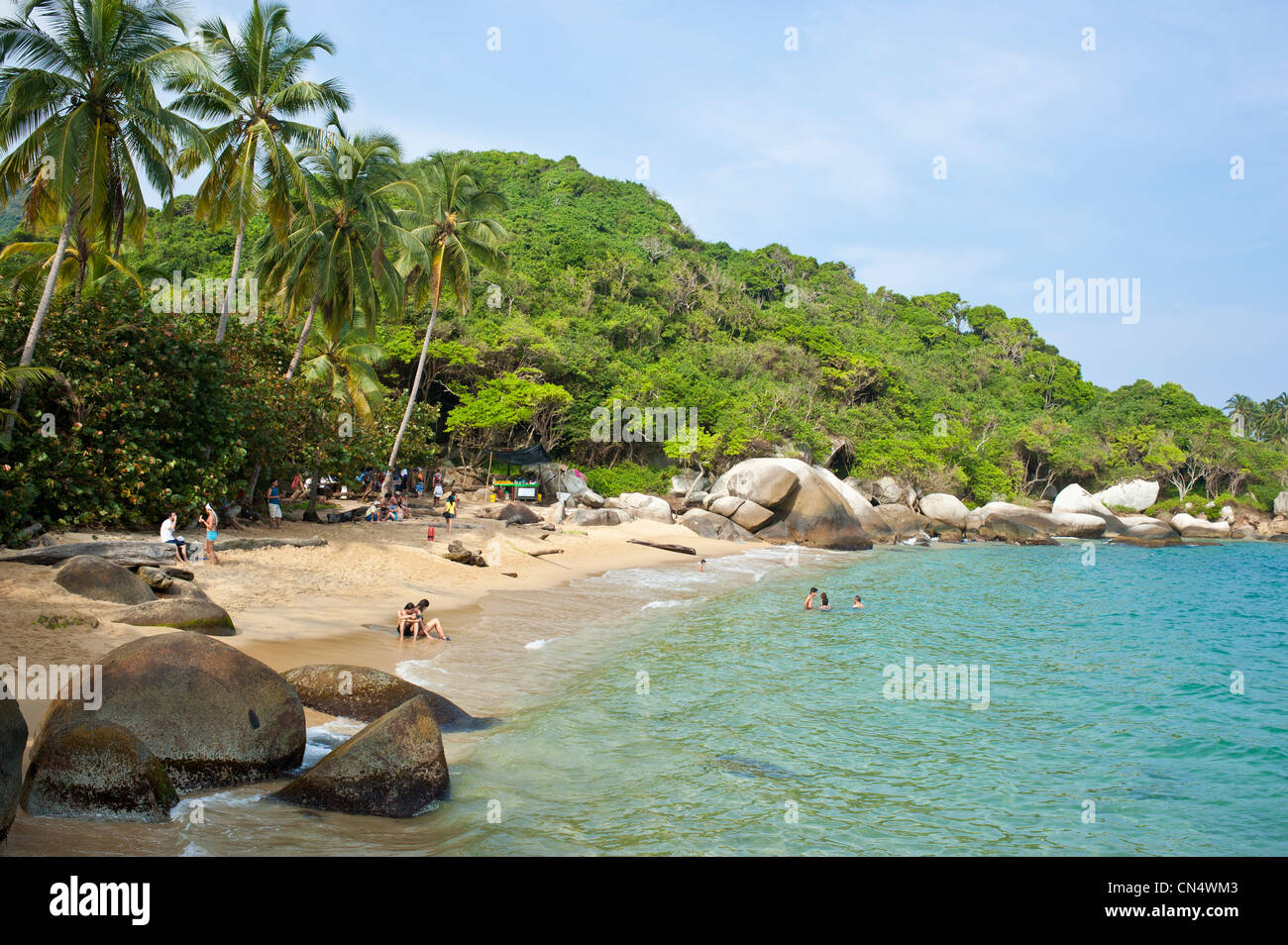 Kolumbien, Magdalena Abteilung Tayrona National Park (Parque Nacional Tayrona) gegründet 1969, Piscina Strand Stockfoto