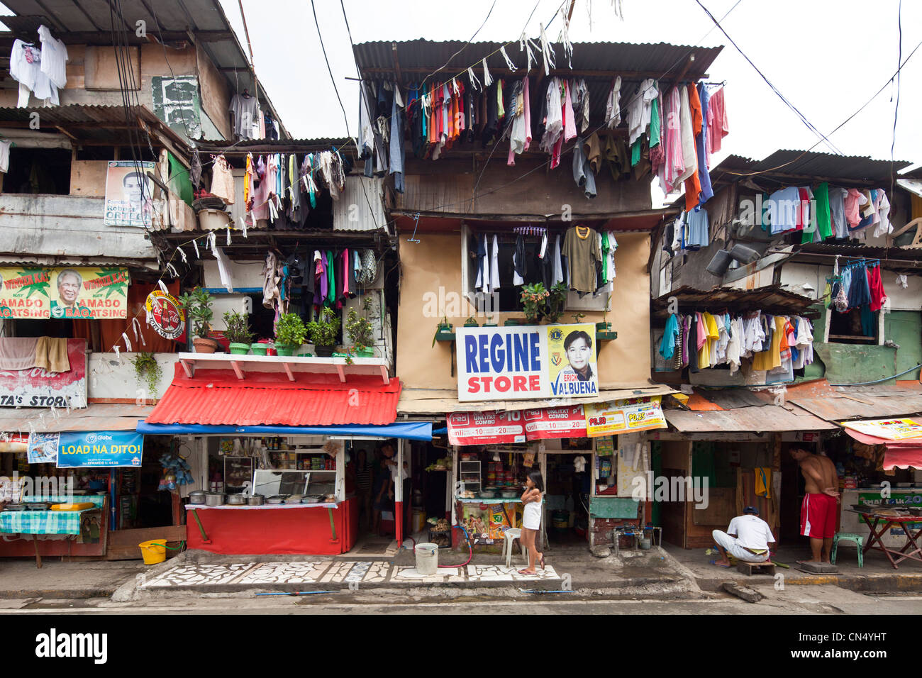 Philippinen, Luzon Insel, Manila, Intramuros historisches Viertel, die Häuser der Nachbarschaften Stockfoto
