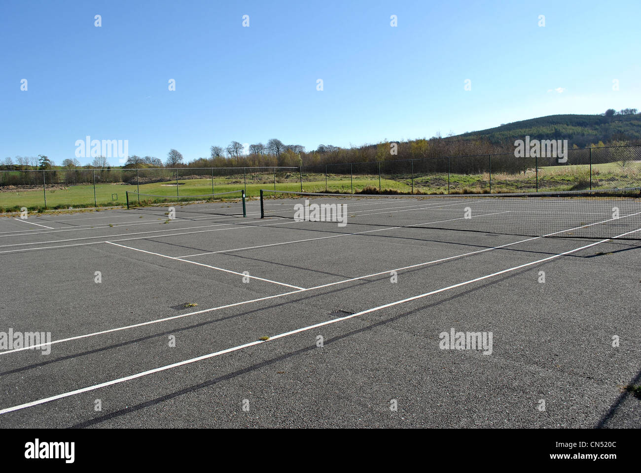 doppelte Tennisplatz Stockfoto