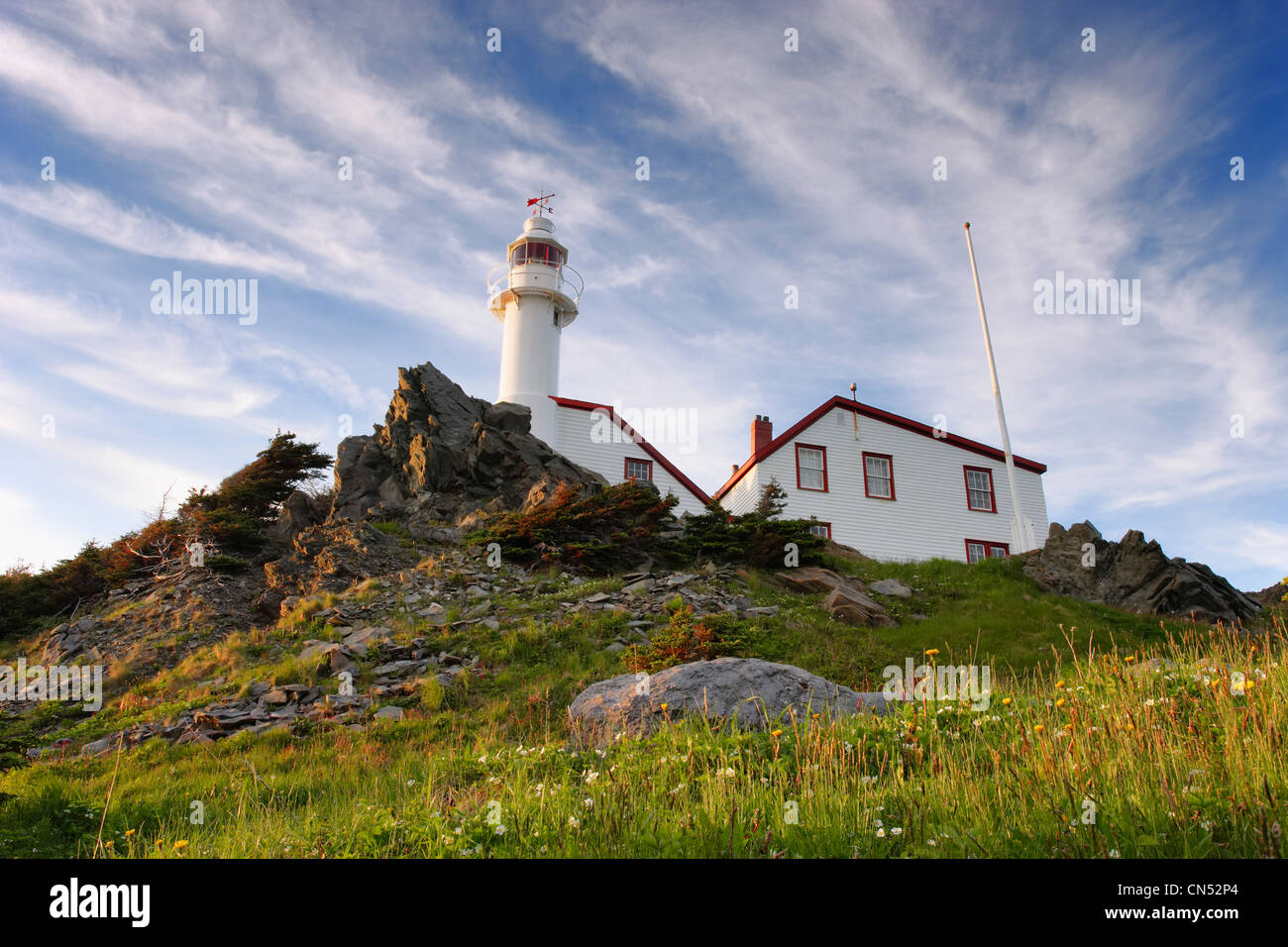 Lobster Cove Head Leuchtturm, Gros Morne National Park, Neufundland Stockfoto