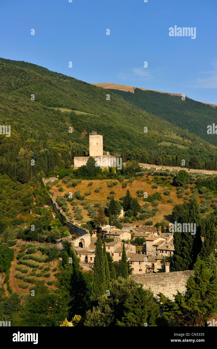 Italien, Umbrien, Assisi, Altstadt von der UNESCO als Welterbe gelistet Stockfoto