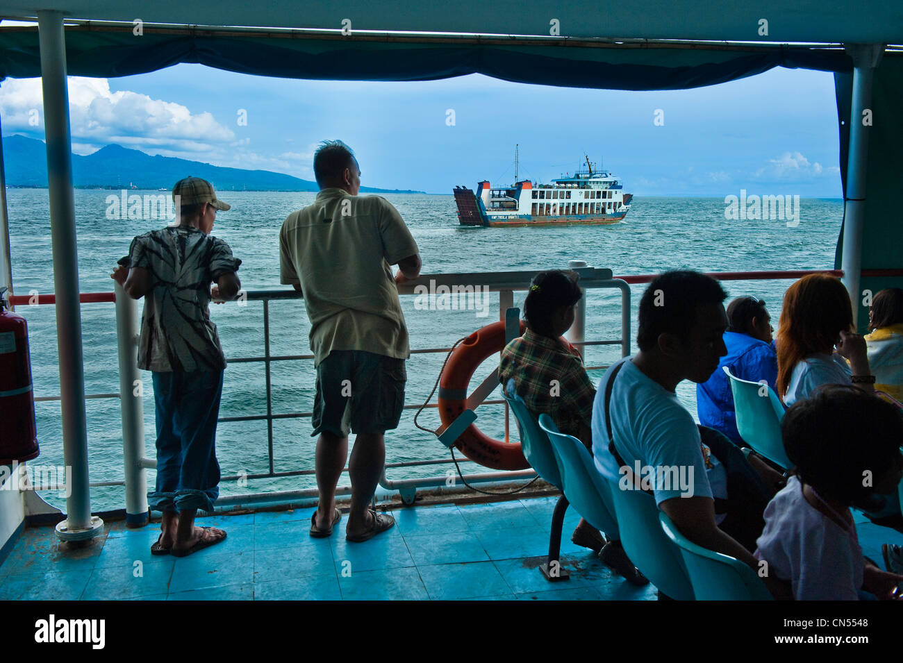 Indonesien, Java, Provinz Ost-Java, Banyuwangi, Hafen von Ferriers zwischen Banyuwangi und Gilimanuk Stockfoto