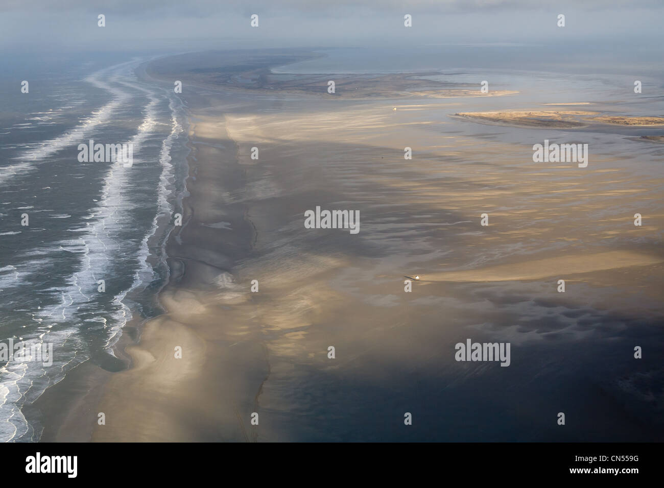 Niederlande, Nordholland, Texel, der Westküste der Insel (Luftbild) Stockfoto