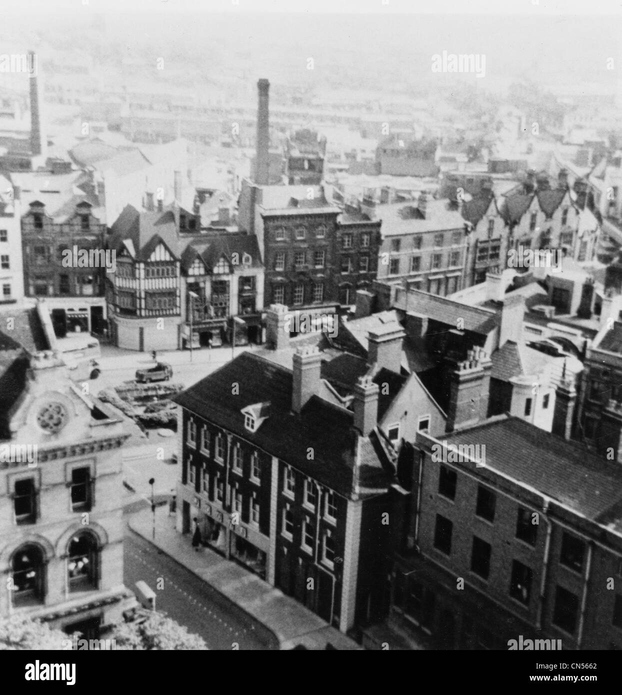 Aerial View, Queen Square, Wolverhampton, Mitte des 20. Jahrhunderts. Stockfoto