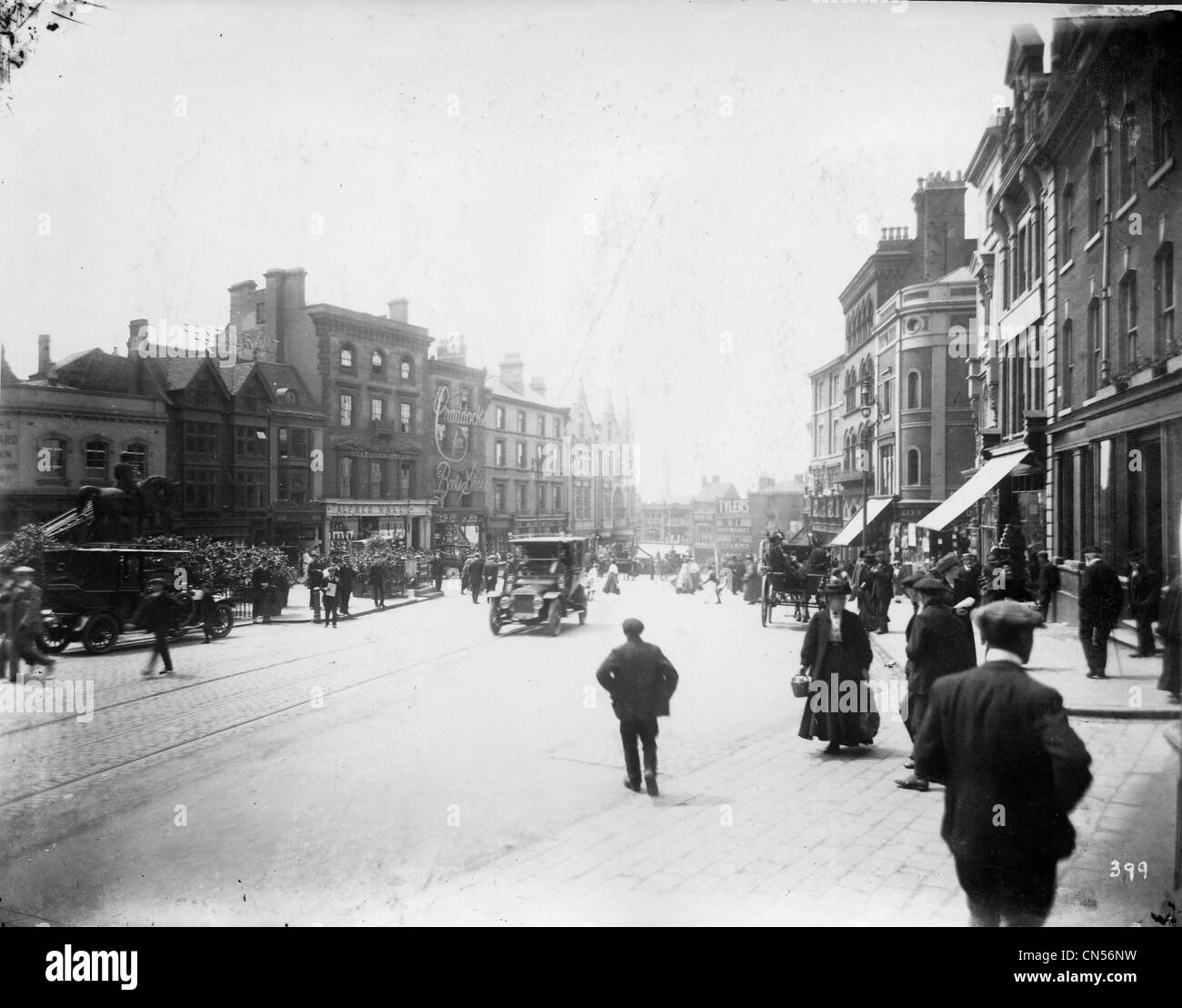 C der Queen Square, Wolverhampton, 1910. Stockfoto