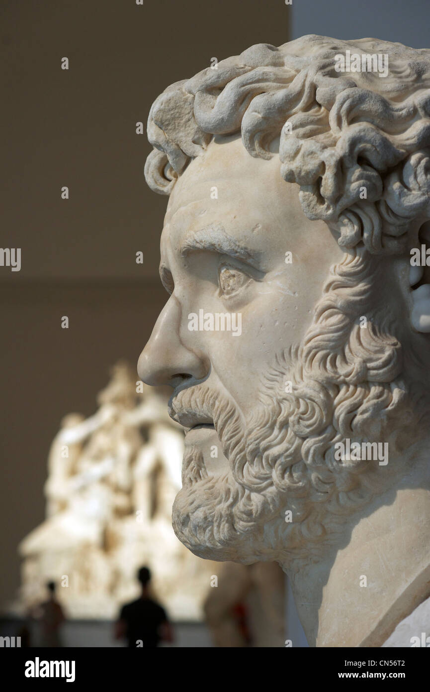 Nationales Archäologisches Museum, Antoninus Pius, Naples, Campania, Italien Stockfoto