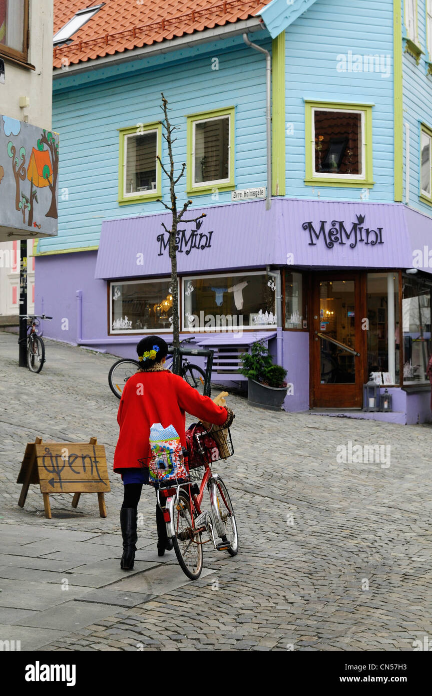 Norwegen, Rogaland County, Stavanger, Altstadt Stockfoto