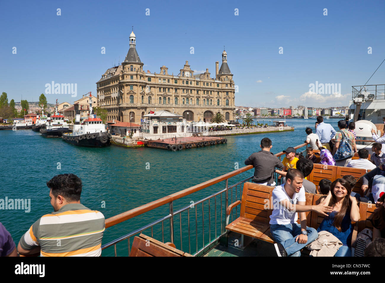 Türkei, Istanbul, asiatische Seite, Stadtteil Kadiköy, eröffnete im Jahre 1908 im neoklassizistischen Stil Deutsch Istasyonu Haydarpasa Bahnhof Stockfoto