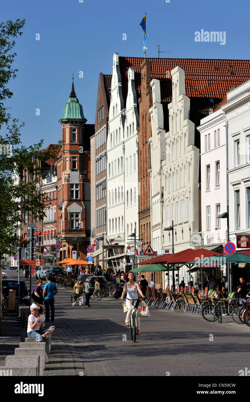 Deutschland, Schleswig-Holstein, Lübeck, als Weltkulturerbe der UNESCO gelistet Stockfoto