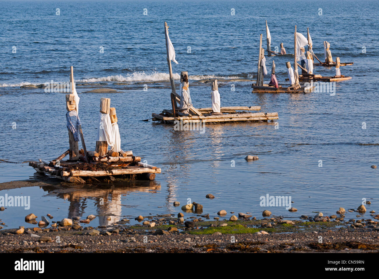 Kanada, Provinz Quebec, Gaspe Halbinsel, Sainte Flavie, The Grand Rassemblement Arbeiten von Marcel Gagnon Stockfoto