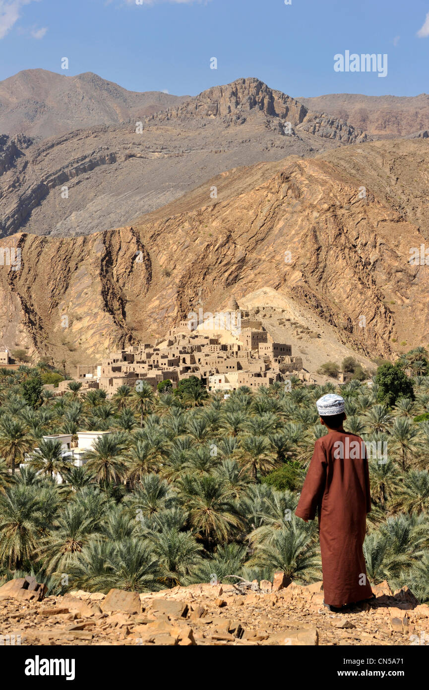 Sultanat von Oman, Al Dakhiliyah Region, westlichen Hajar-Gebirge, Birkat Al Mawz Stockfoto