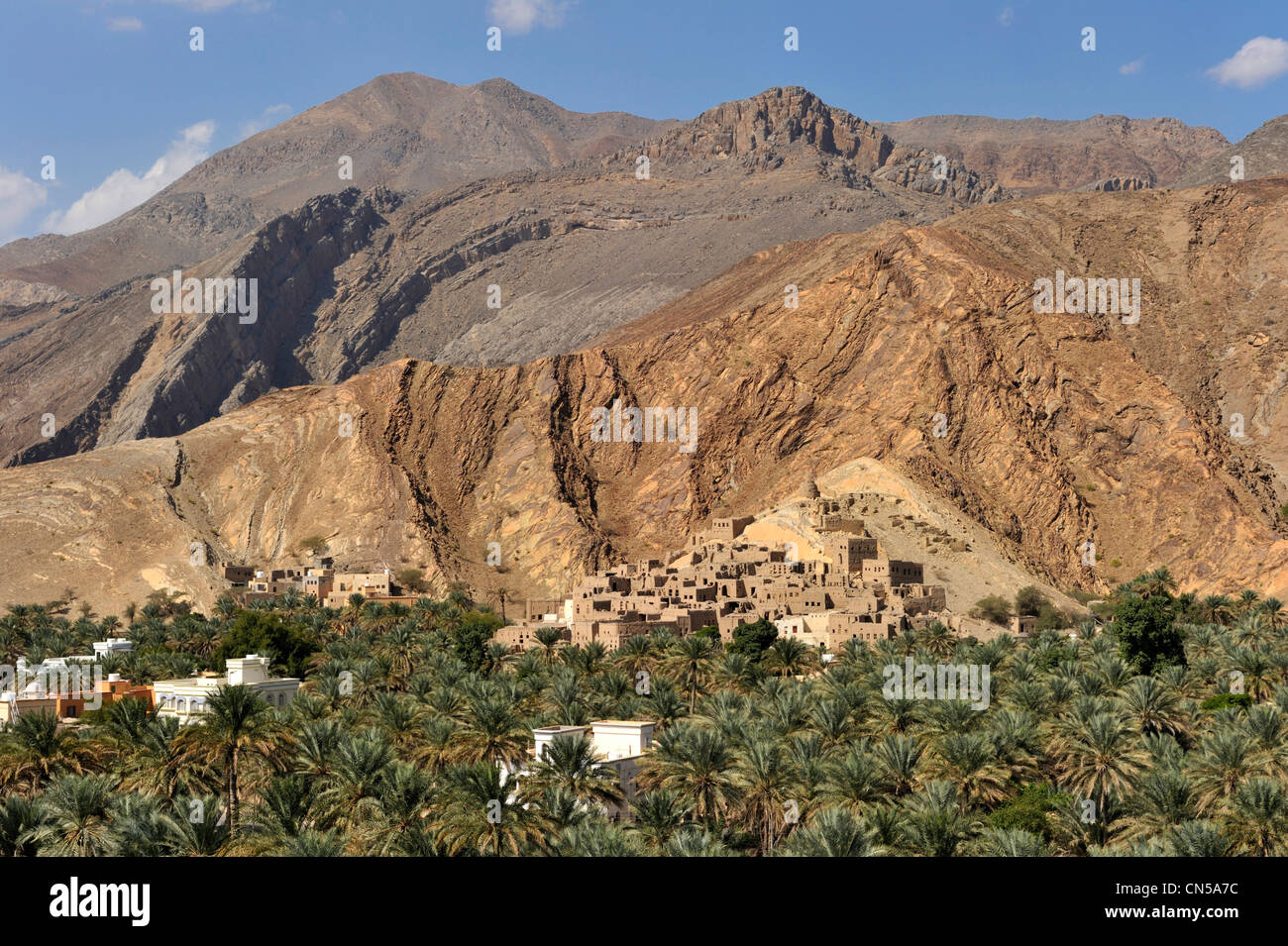 Sultanat von Oman, Al Dakhiliyah Region, westlichen Hajar-Gebirge, Birkat Al Mawz Stockfoto