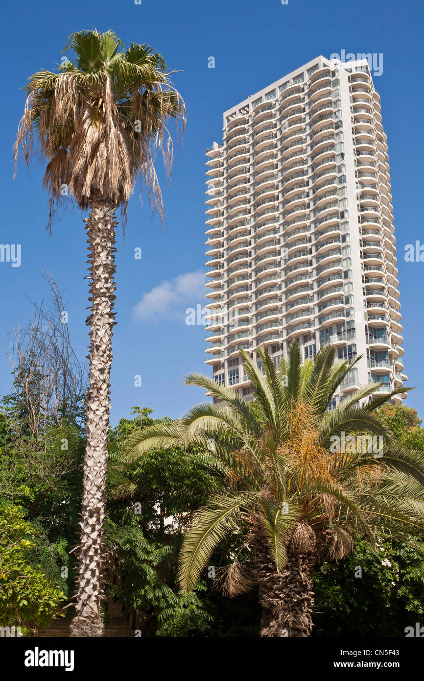 Israel, Tel Aviv, Neve Tzedek Bezirk, Neve Tzedek Turm vom Architekten Zvi Gabay Stockfoto