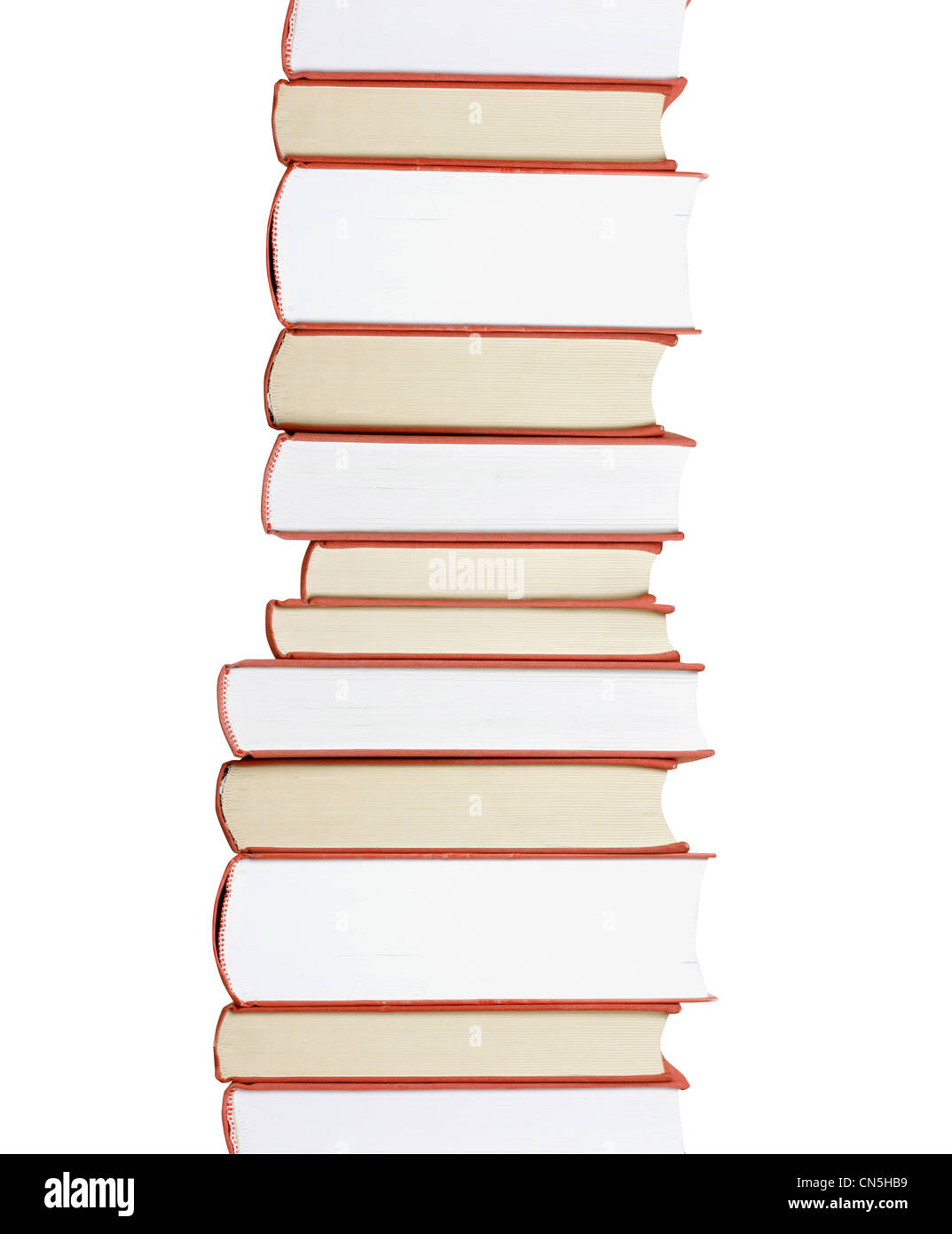 Große Bücher in einem Stapel Stockfoto