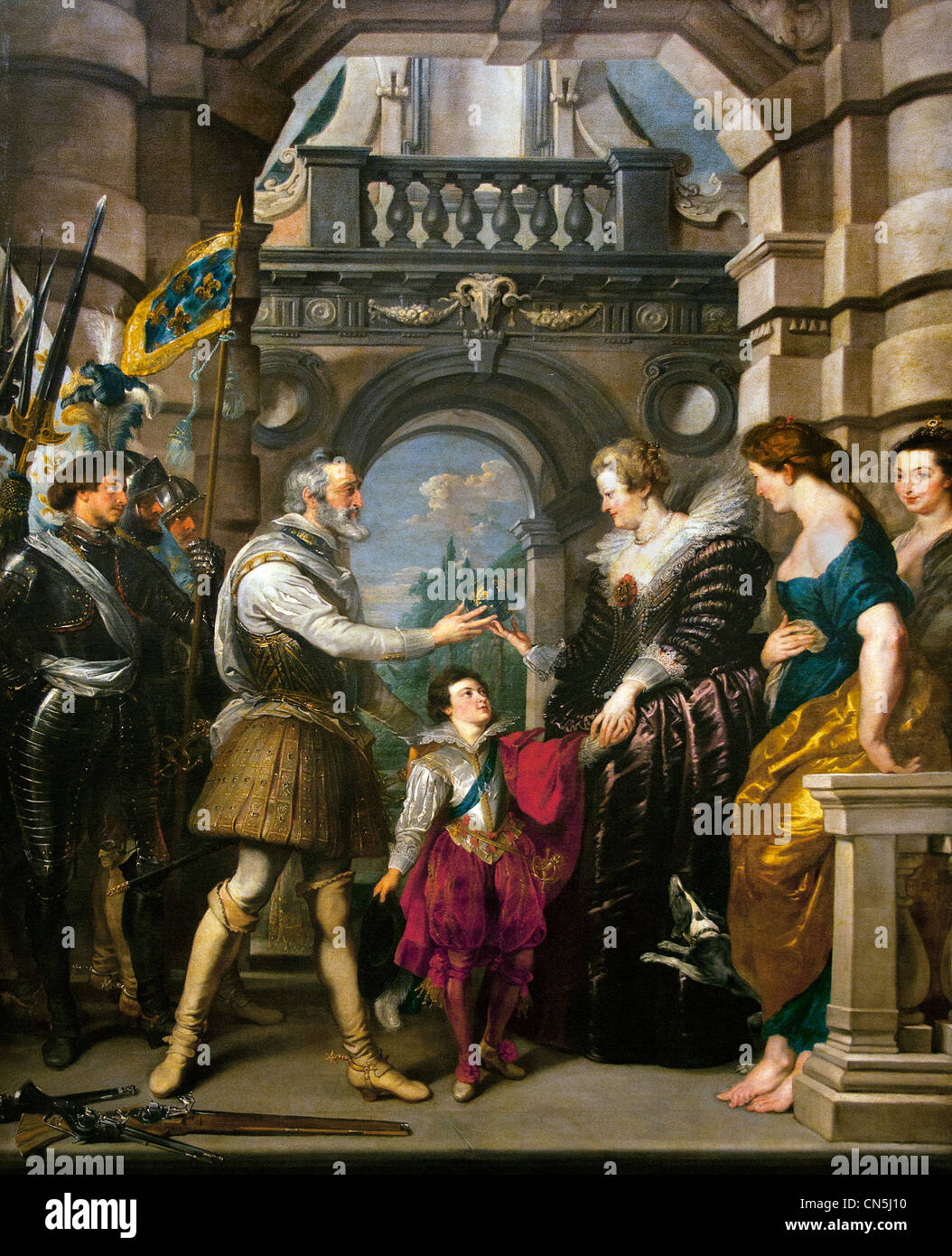 Vorbereitungen für den Krieg der König von Deutschland von Rubens Galerie Leben von Marie de Medici Königin von Frankreich Stockfoto