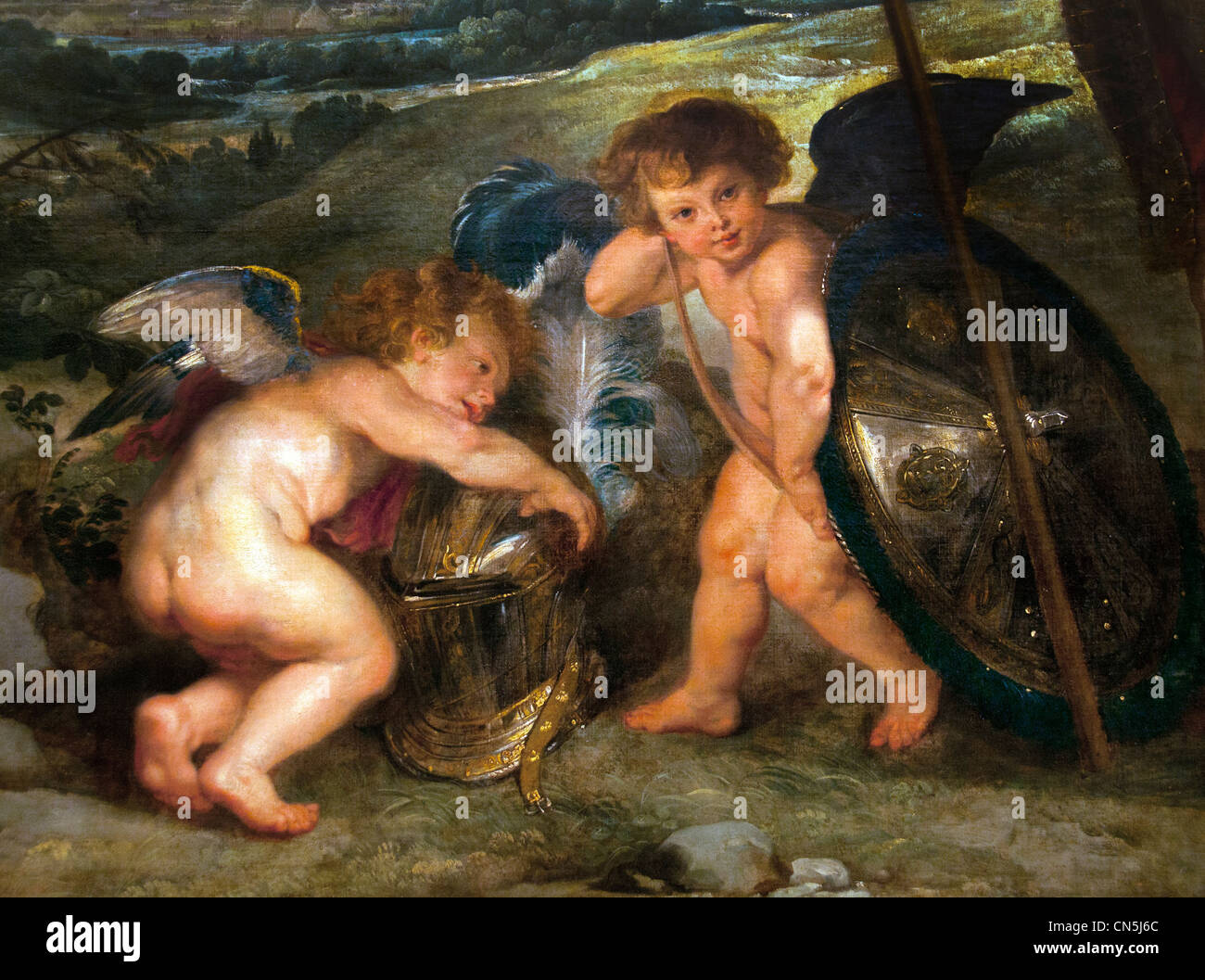 König Heinrich IV erhält ein Porträt der Königin und lässt von der Liebe zu entwaffnen, Rubens Galerie Leben von Marie de Medici Königin von Frankreich Stockfoto