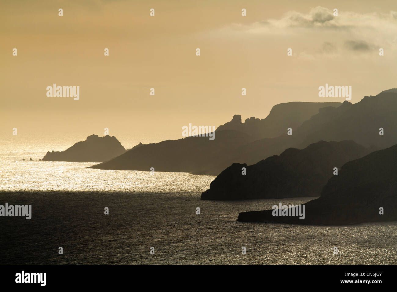 Bouches-du-Rhône, Frankreich, Cassis, Massif des Calanques, der Cap Canaille anzeigen Stockfoto