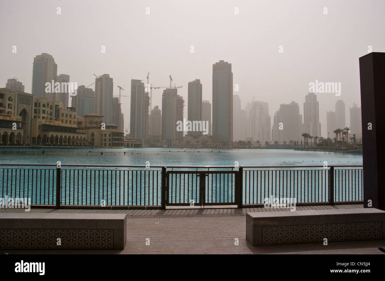 Dubai Fountain, Burj Khalifa Lake, Dubai, Vereinigte Arabische Emirate Stockfoto