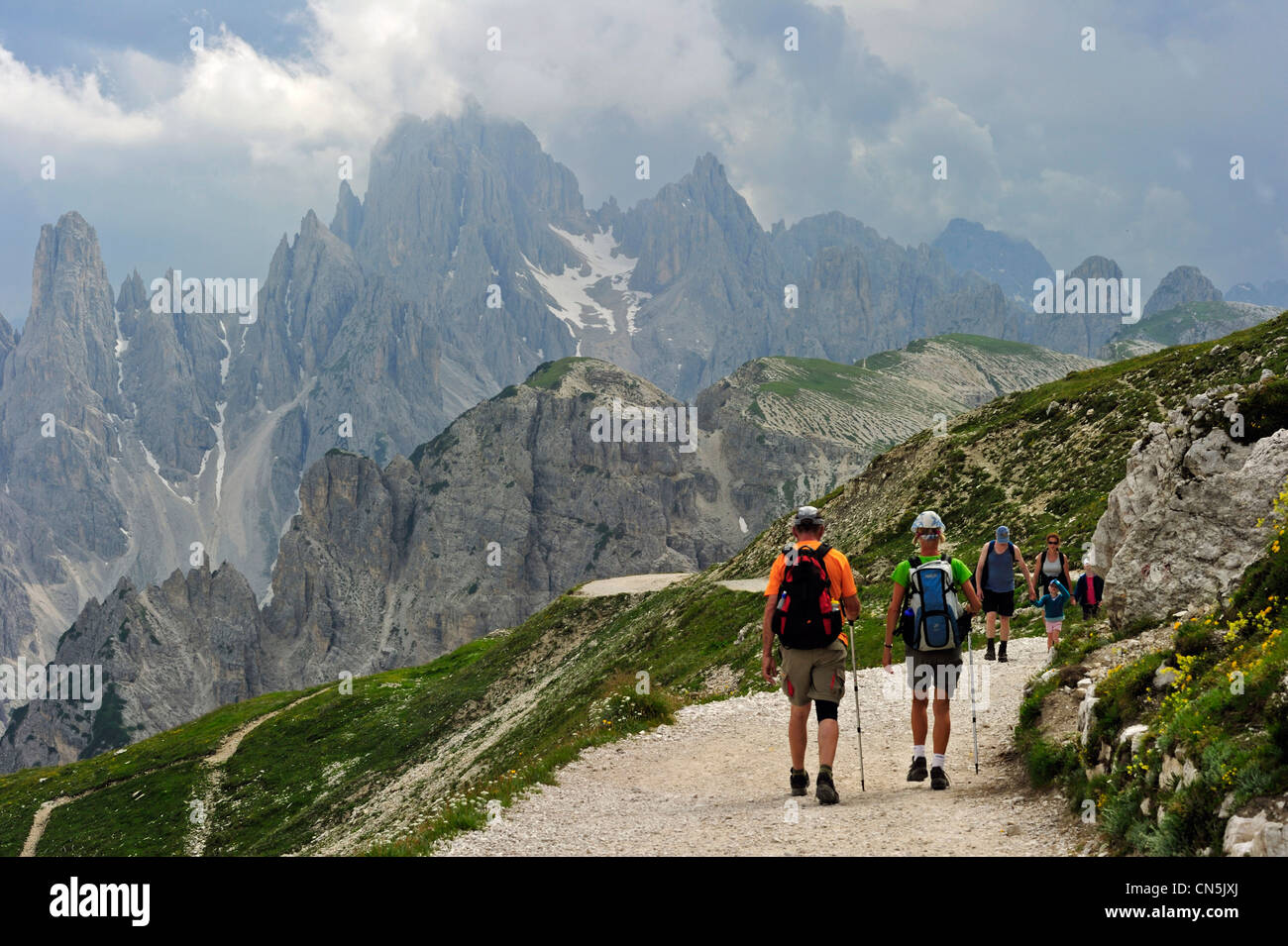 Italien, Trentino-Alto Adige, autonome Provinz Bozen, Dolomiten, Parco Regionale Dolomiti di Sesto (Natural Park Sexten Stockfoto
