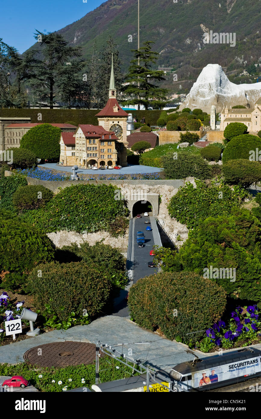 Swissminiatur Melide, Kanton Tessin, Schweiz Stockfotografie Alamy