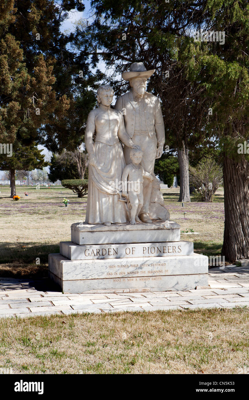 Garten der Pioniere, Llano Friedhof, Amarillo, Texas. Stockfoto