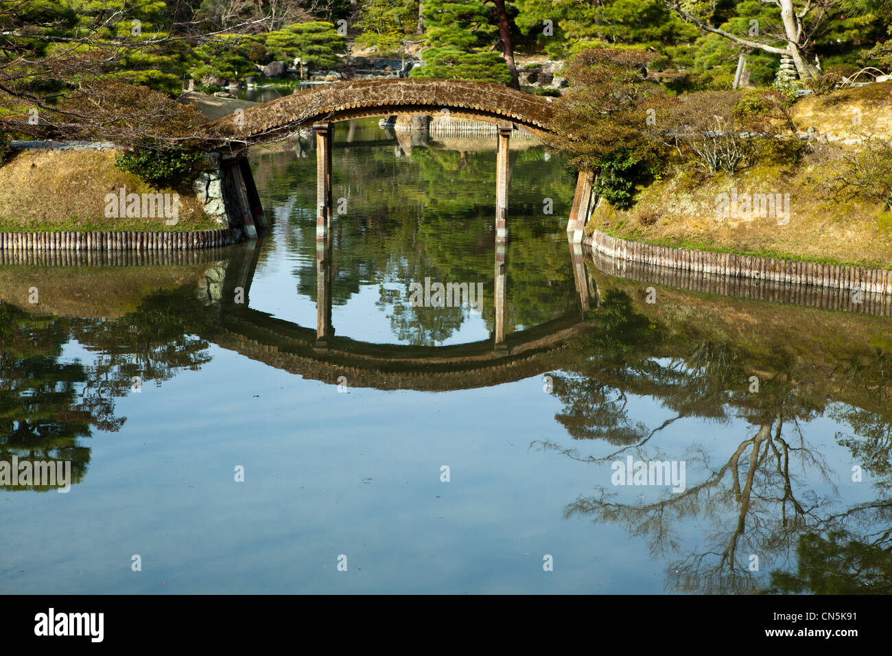 Katsura Villa ist eines der wichtigsten Kulturgüter Japans. Die Gärten sind ein Meisterwerk des japanischen Gartenbaus. Stockfoto