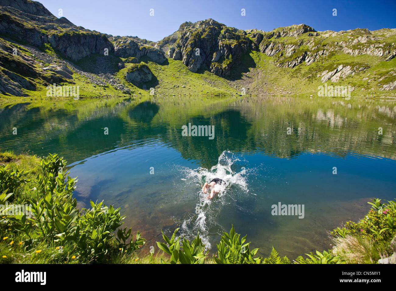 Frankreich, Haute Savoie Chamonix Mont-Blanc-Massiv des Aiguilles Rouges, Reserve Naturelle Nationale des Aiguilles Rouges Stockfoto