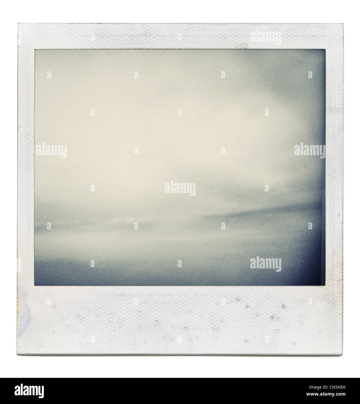 Gestaltete Grunge instant Film-Frame mit abstrakten Füllung isoliert auf weiß, Hintergrund, Vintage hart Korn-Effekt hinzugefügt Stockfoto