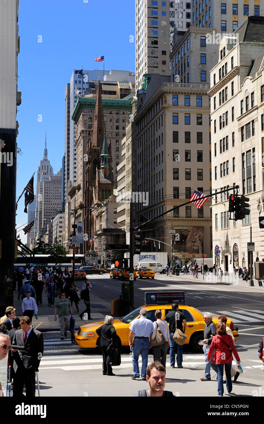 Vereinigte Staaten, New York City, Manhattan, der 5th Avenue Stockfoto