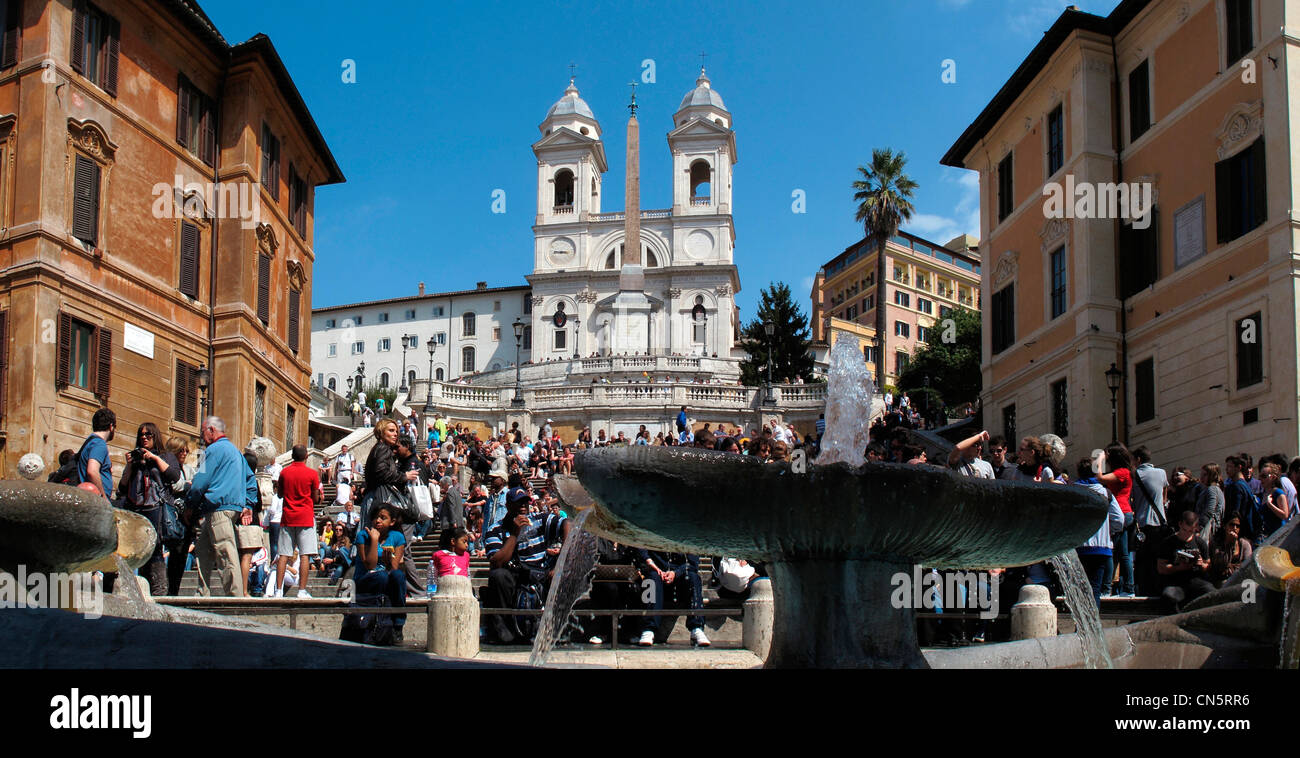Italien Rom alte Stadt berühmten Piazza di Spagna Piazza di Spagna Stockfoto