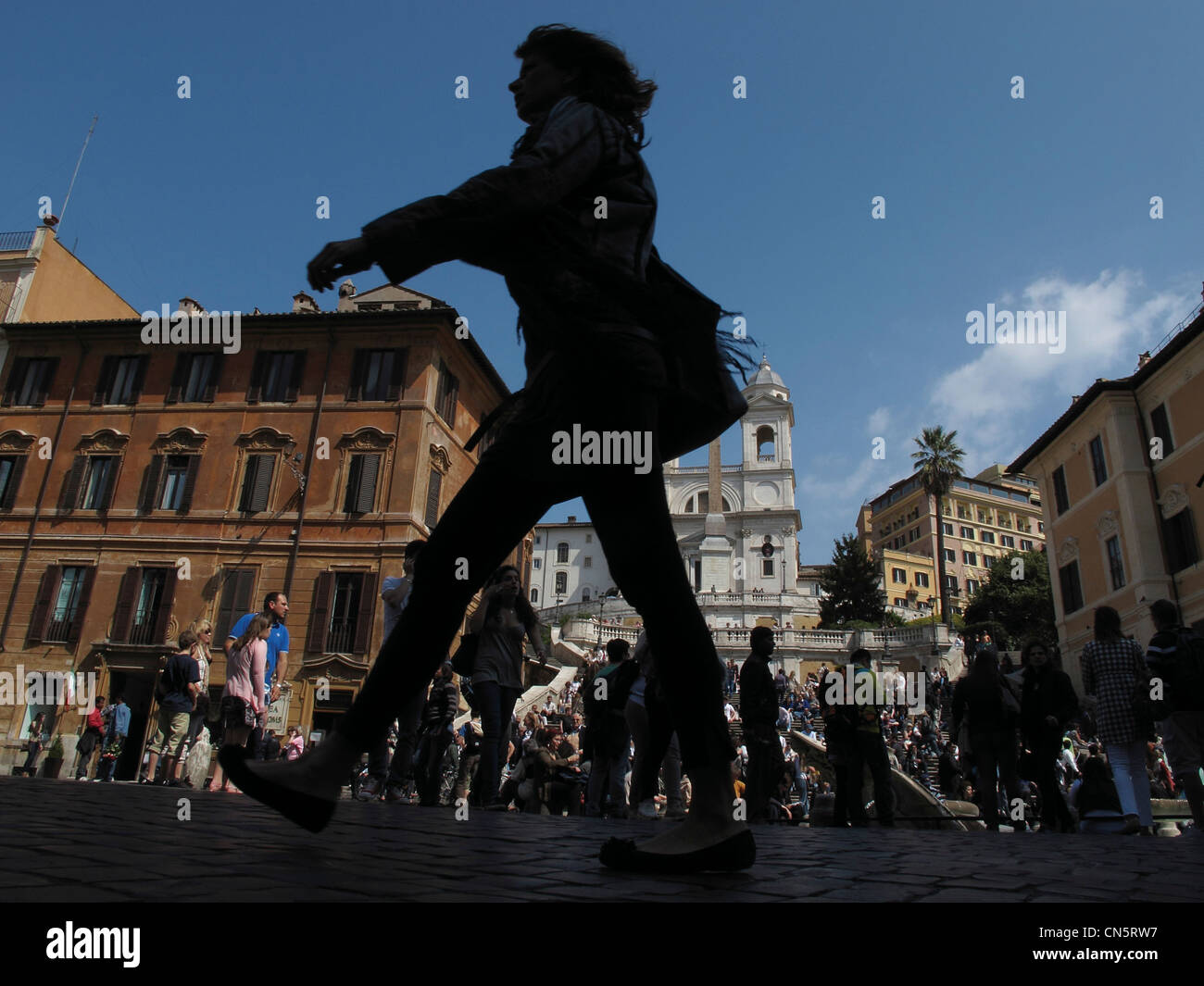 Italien Rom alte Stadt berühmten Piazza di Spagna Piazza di Spagna Stockfoto