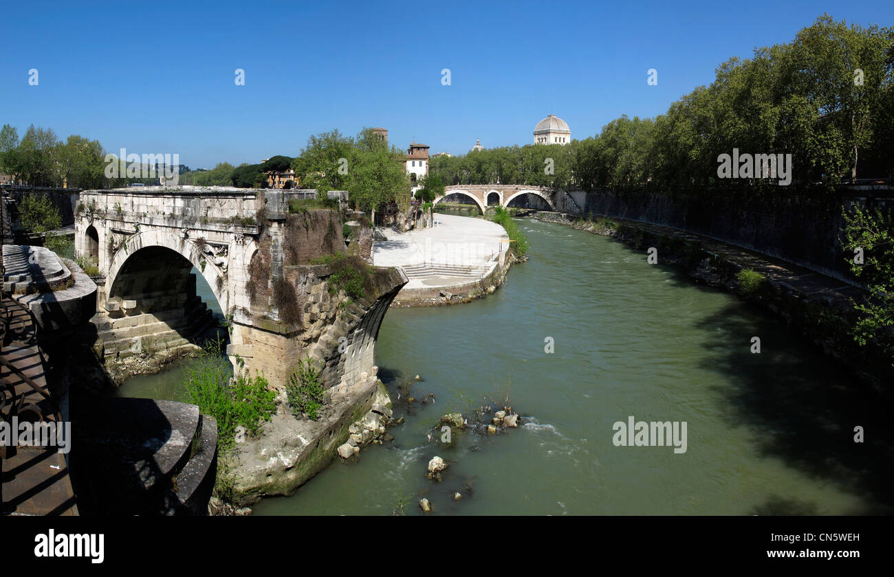 Italien Rom Isola Tiberina Stockfoto