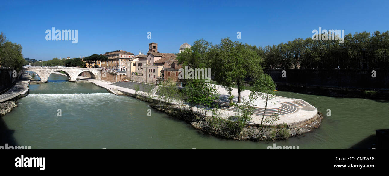 Italien Rom Isola Tiberina Stockfoto