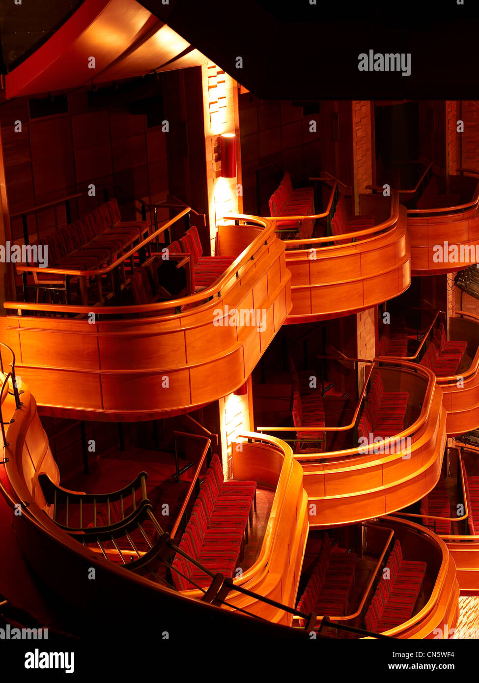 Brasilien, Sao Paulo, feature: São Paulo vertraulich, Balkone des Theaters Bradesco Stockfoto