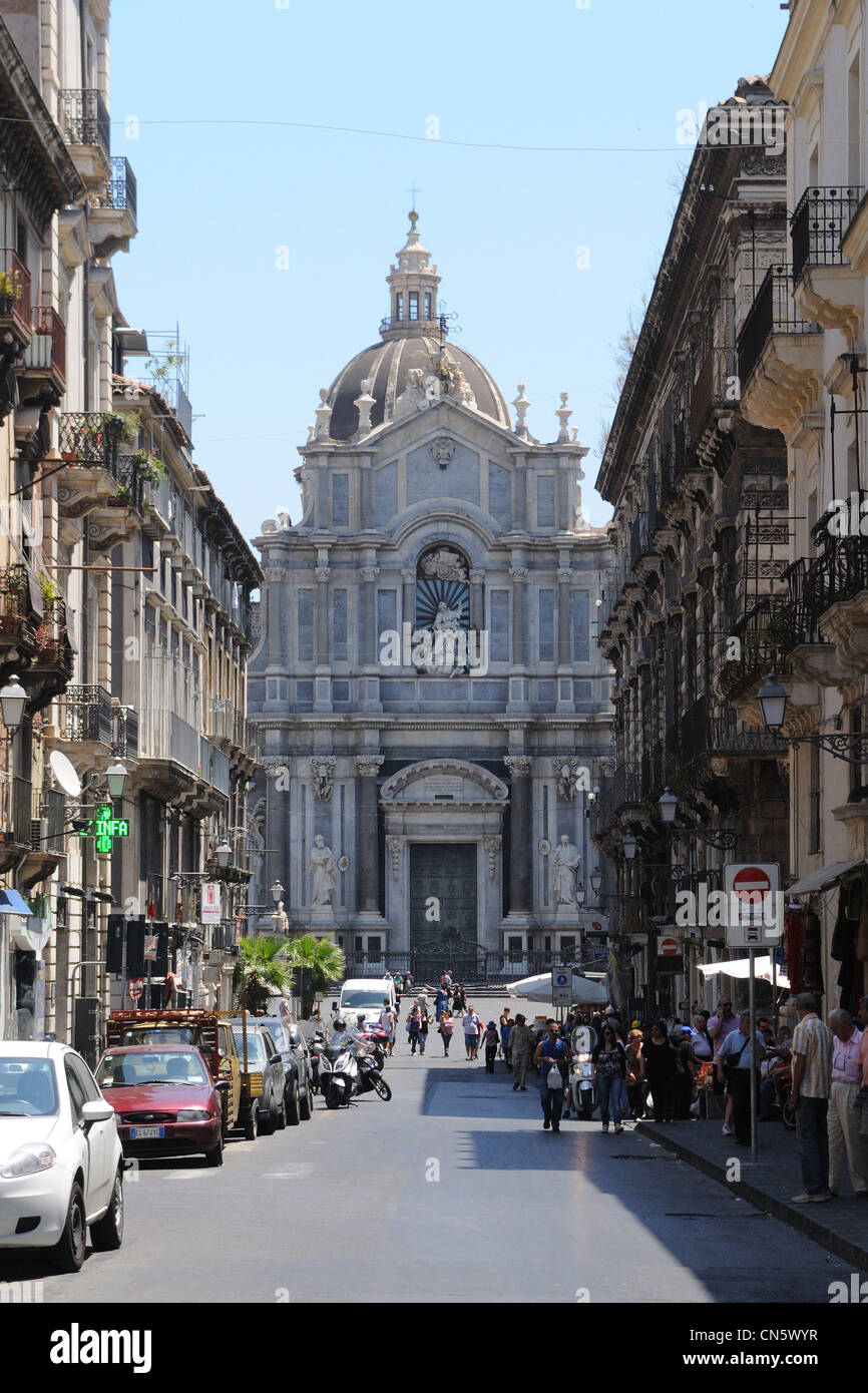 Kirche St. Agatha Altstadt, Catania, Sizilien Stockfotografie Alamy