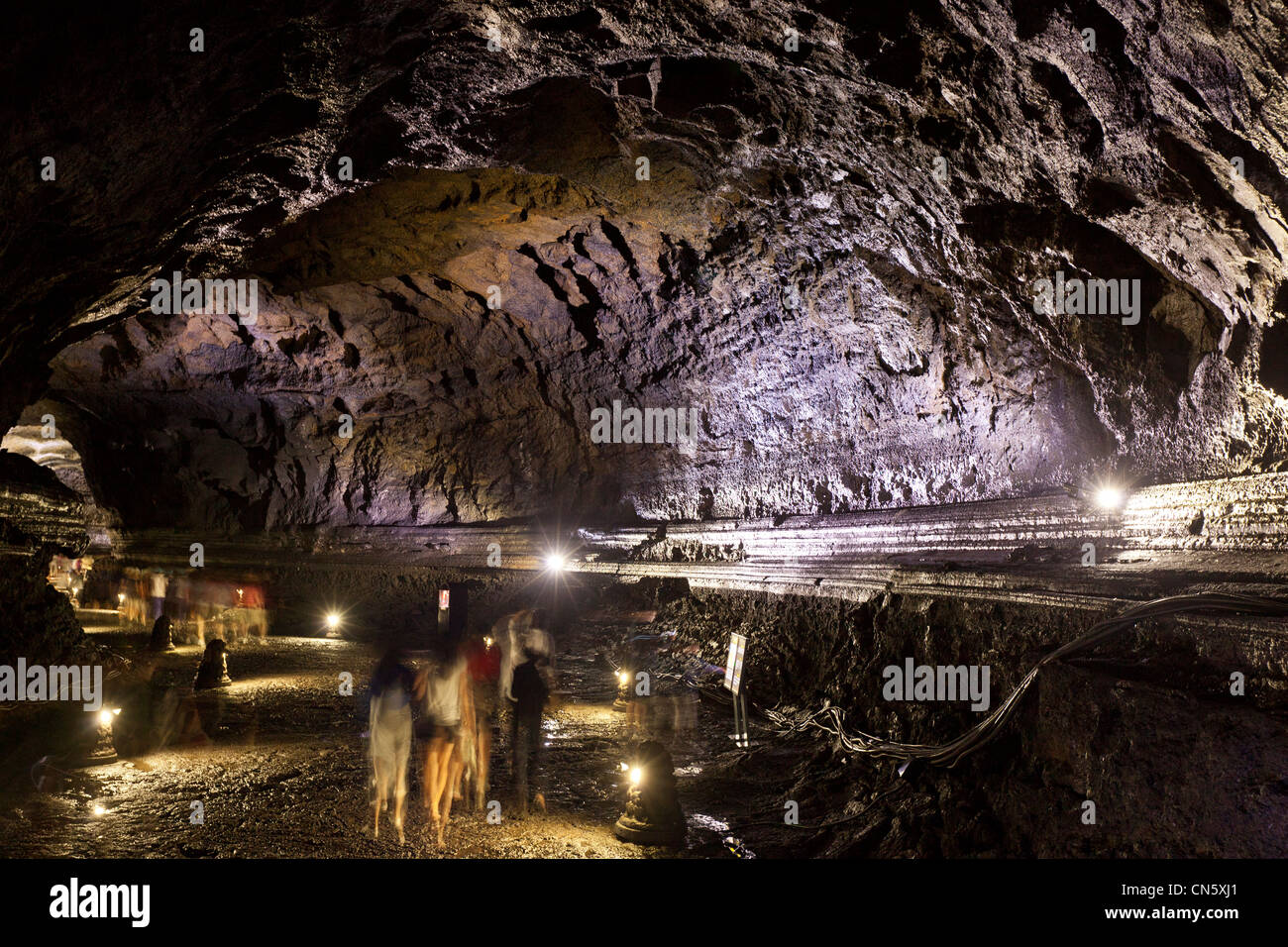 Provinz Jeju, Südkorea Lavatunnel bildet Manjanggul Höhle Stockfoto