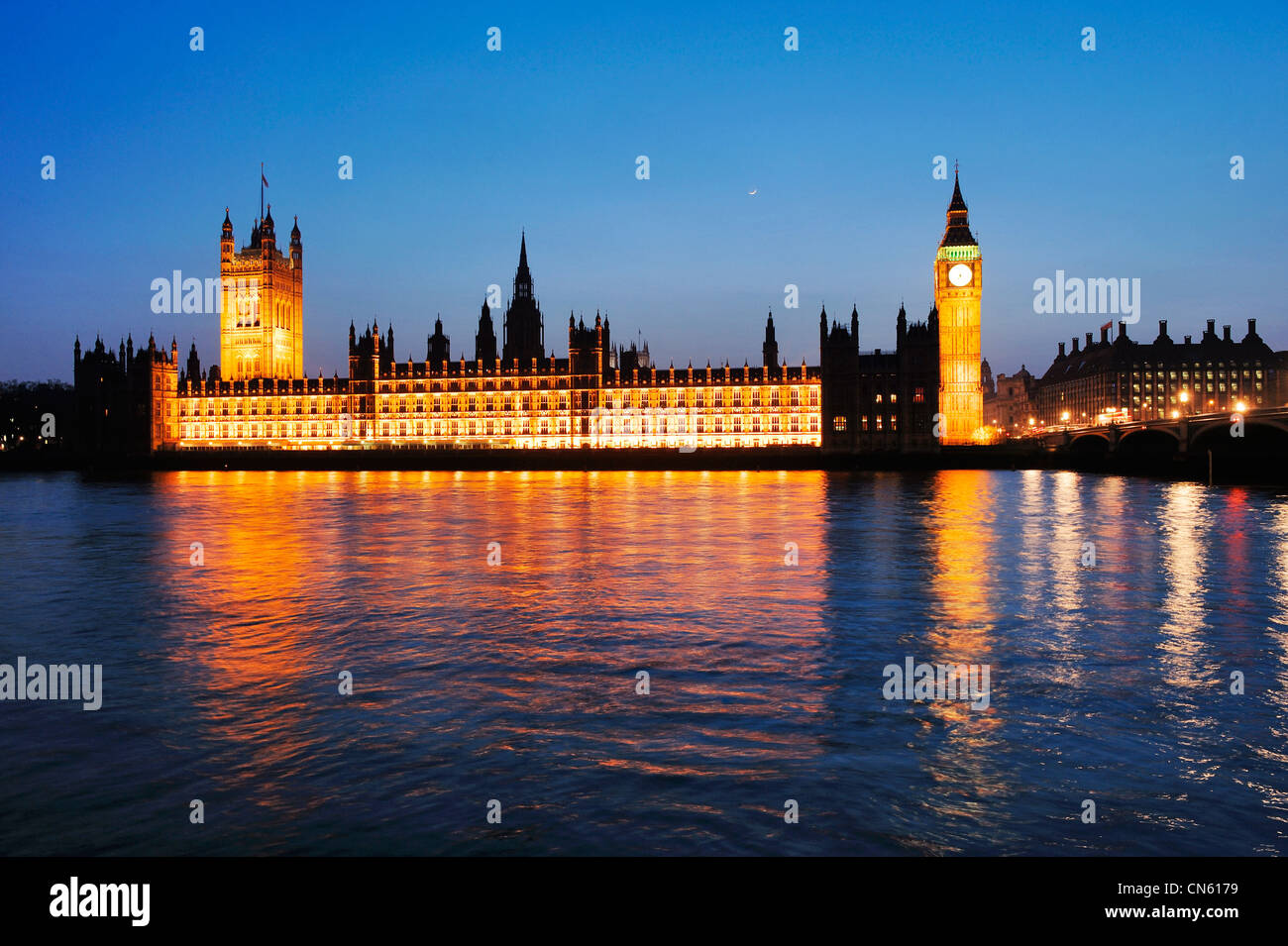 Big Ben und die Houses of Parlament London Stockfoto