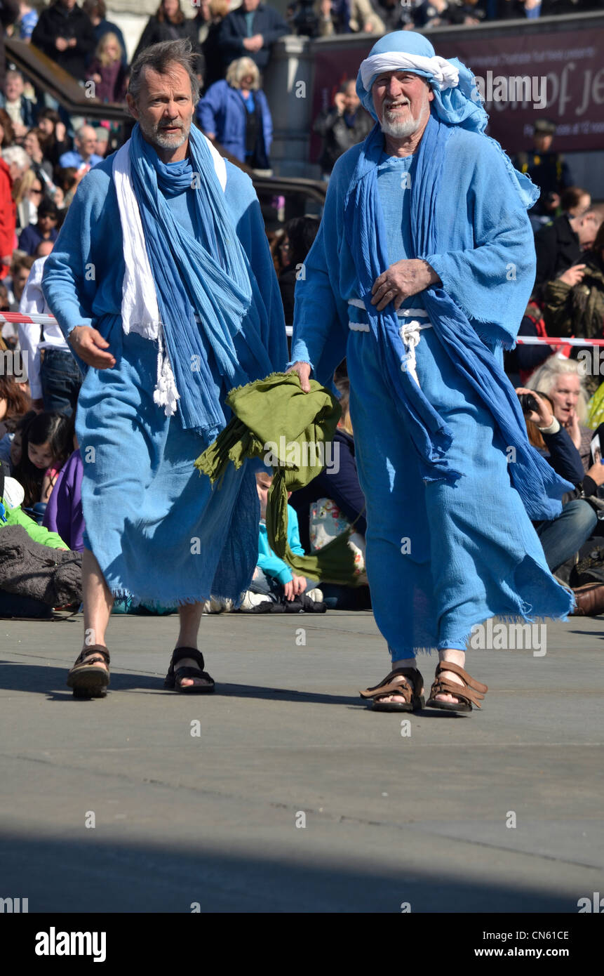 Das Leiden Jesu - Karfreitag, Ostern, Trafalgar Square, London 2012 Stockfoto