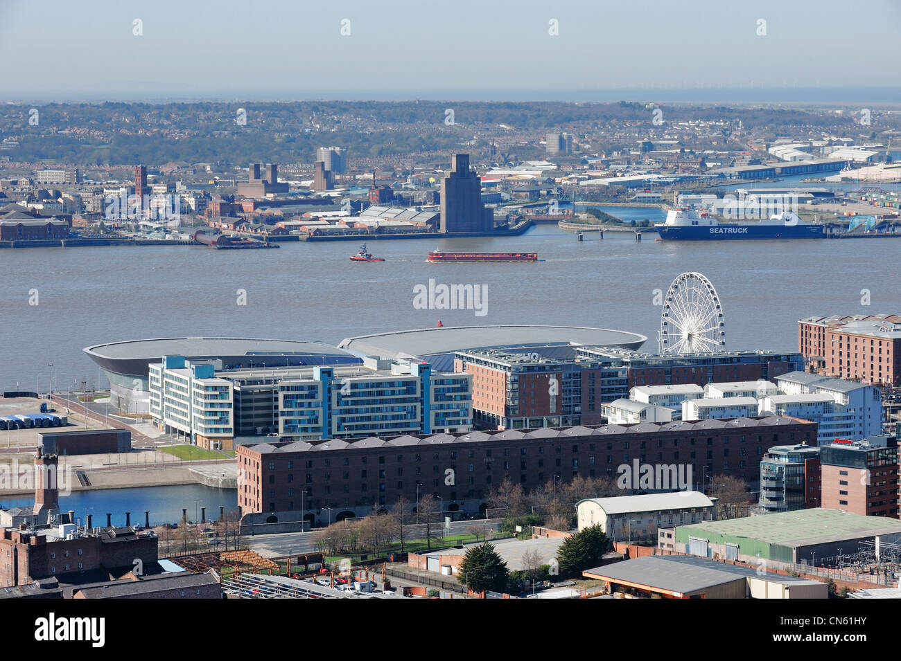 Echo-Arena und Convention Centre Liverpool Stockfoto