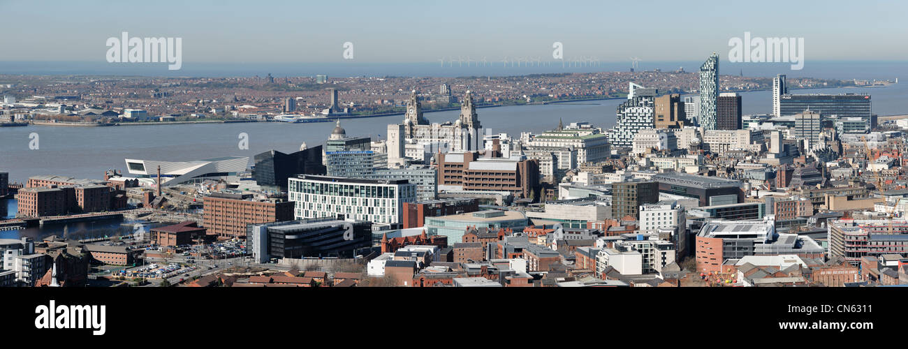 Panorama Skyline in Liverpool City centre Stockfoto