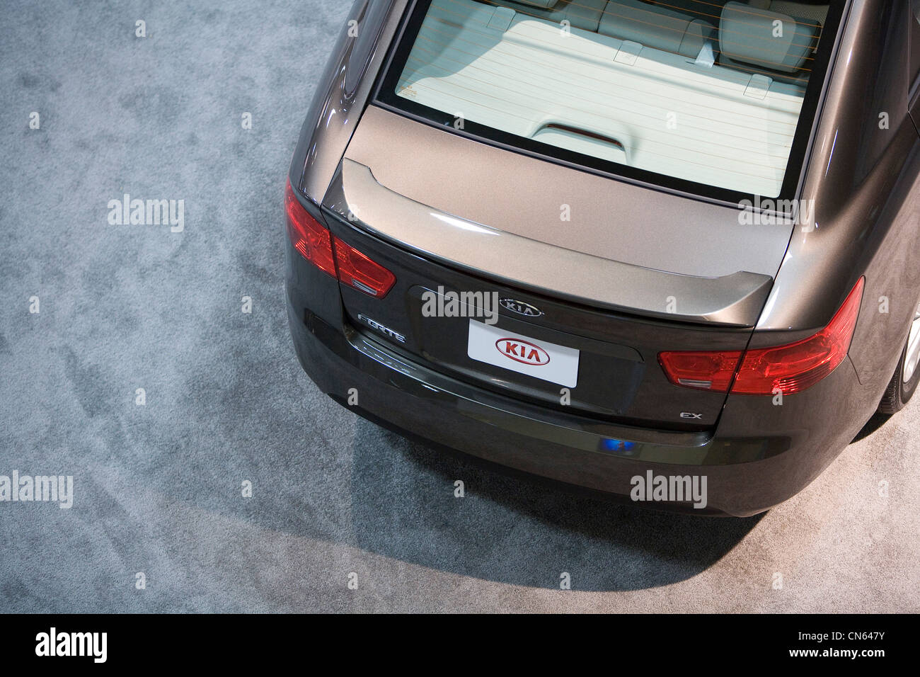 Die Kia-Anzeige auf der Washington Auto Show 2012. Stockfoto