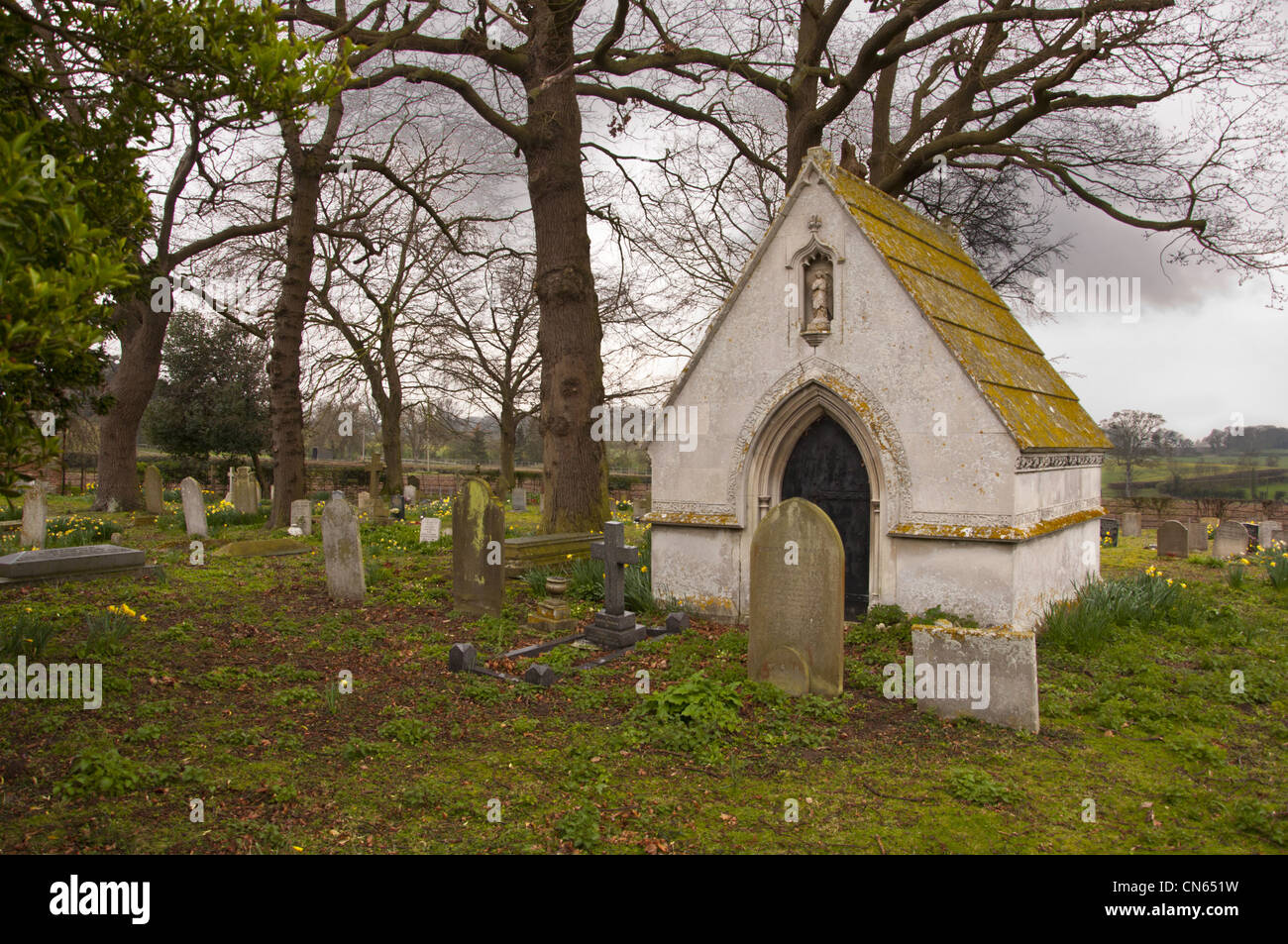 Mausoleum von Sir Robert John Harvey in Kirby Bedon Land Kirchhof Friedhof Stockfoto