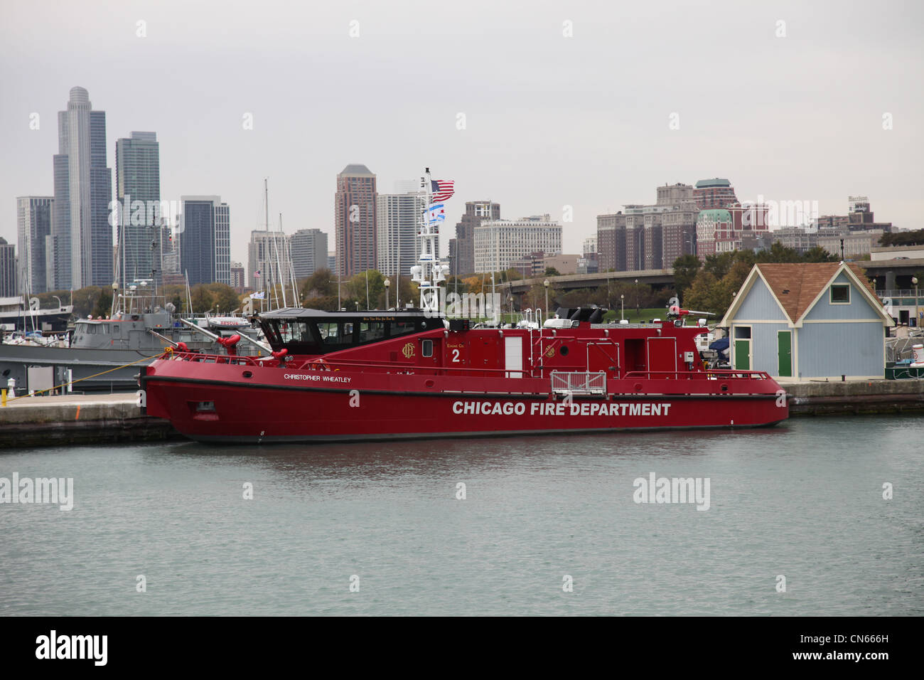 Chicago Fire Department Boot Illinois USA Usa Vereinigte Staaten von Amerika Stockfoto