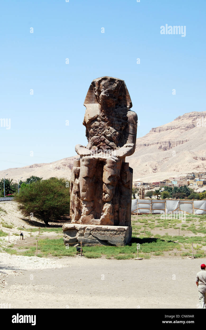 Giganten der Memnon in Ägypten-Reihe Stockfoto