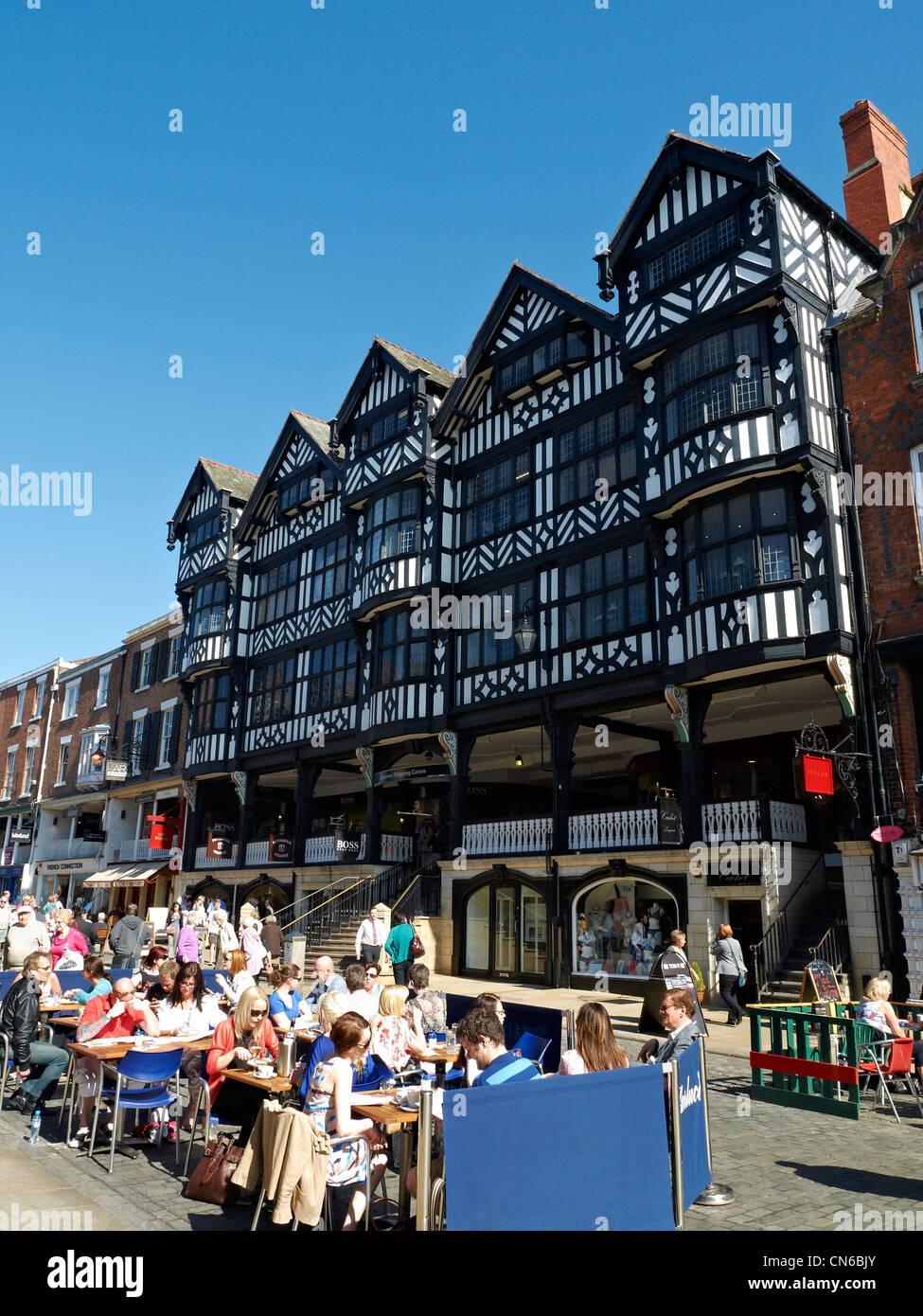 Bridge Street in Chester Cheshire UK Stockfoto