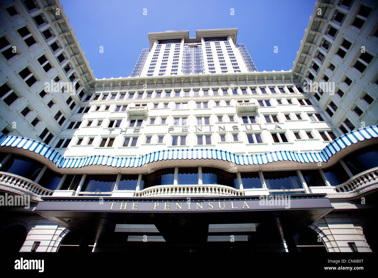 Das Peninsula Hotel in Hongkong Stockfoto