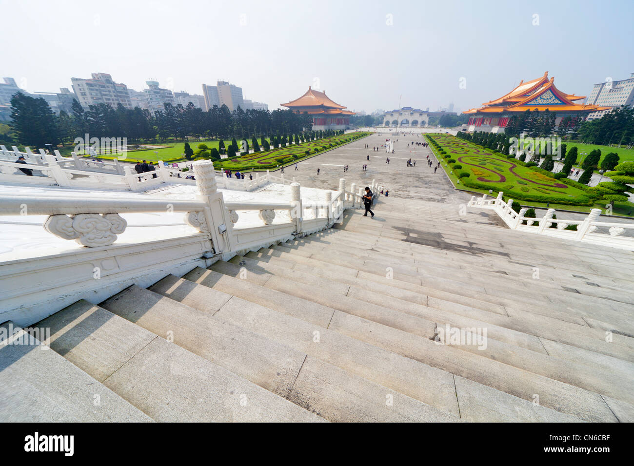 Die 89 Stufen am Chiang Kai-Shek Memorial Hall, Taipei, Taiwan. JMH5664 Stockfoto