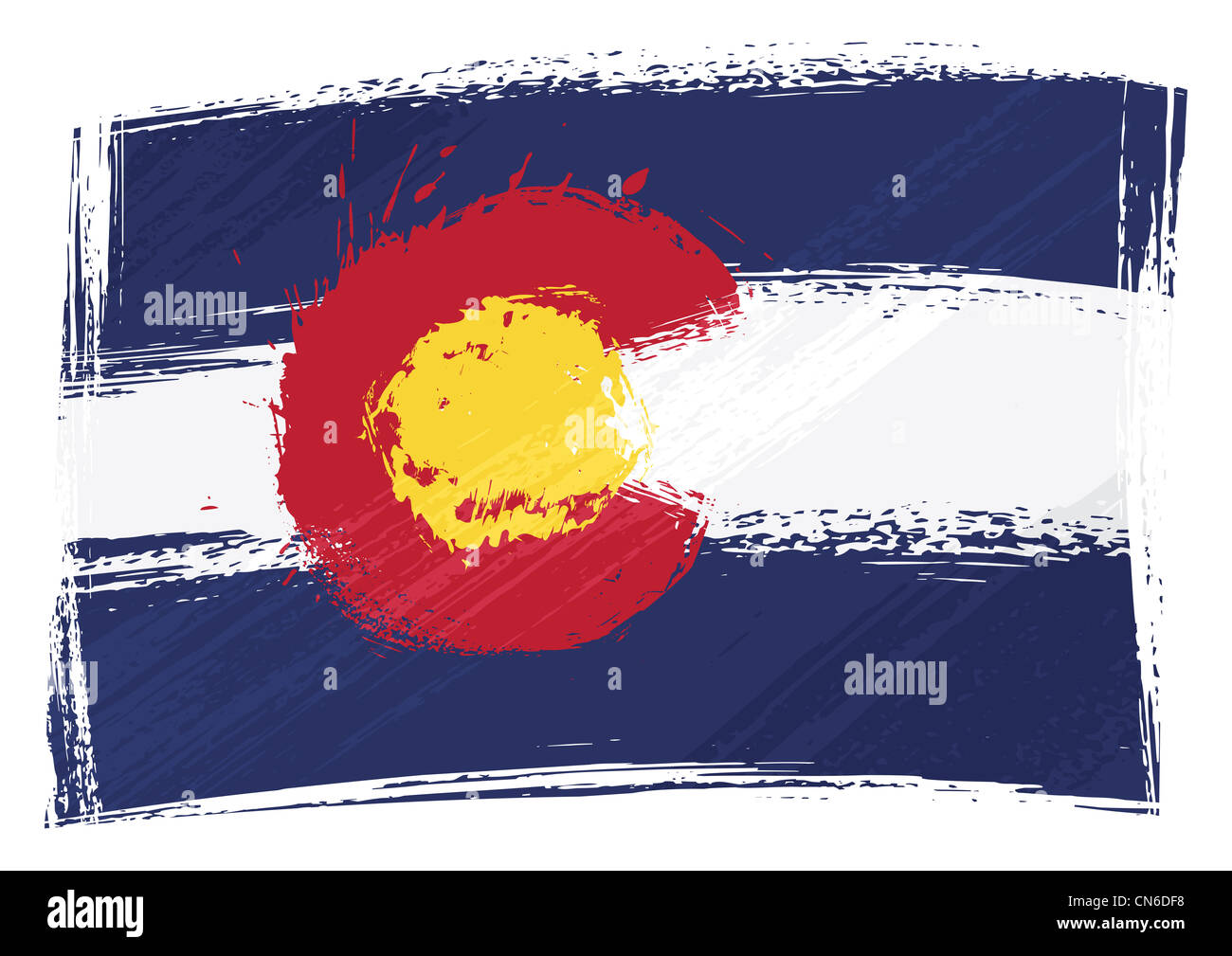 Grunge-Colorado-Flagge Stockfoto