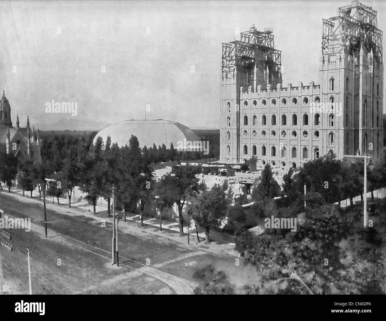 Neue Tempel der Mormonen, Salt Lake City, Utah, um 1890 Stockfoto
